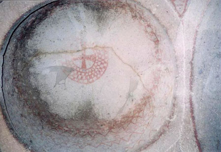 Ceiling of ancient church in Goreme, Cappadocia