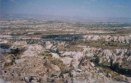 High View of Valley in Uchisar, Kapadokia, Turkey